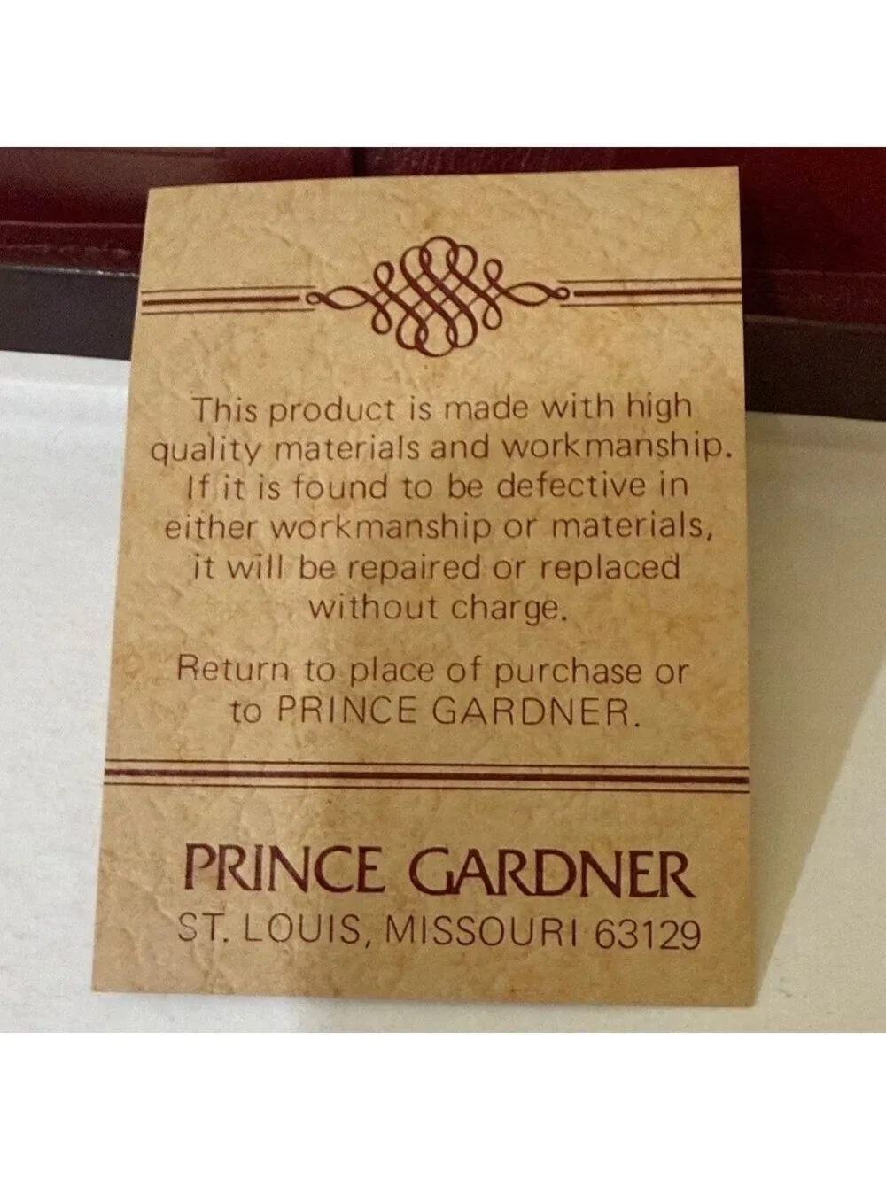 PRINCE GARDNER elegant burgundy